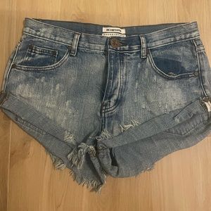 One Teaspoon Blue Denim shorts size 28.